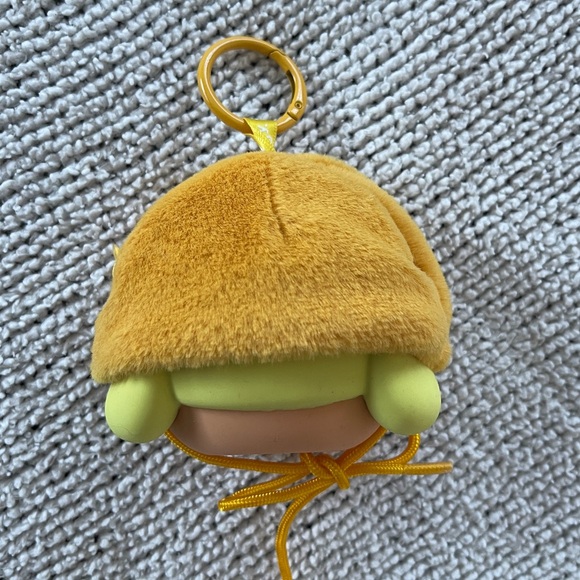 Cry baby Face Plush Toy keychain with pouch  - Yellow and Blue - Picture 3 of 7